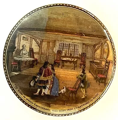 Buy  Pratt Ware Pot Lid  The Room In Which Shakspeare Was Born 1564 Stratford  • 18£