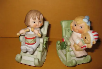 Buy Dolly Dingle Series, Ceramic Boy & Girl, Rocking Chair, House Of Global Art 1988 • 20.87£