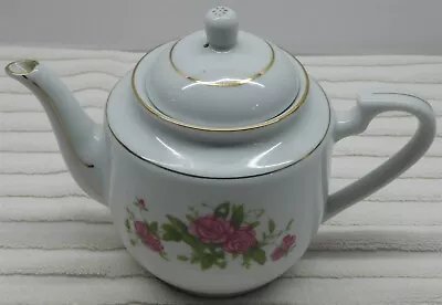 Buy Vintage Ceramic Floral Tea Pot Interesting Pagoda China Bottom Mark 5.5  Tall • 28.89£