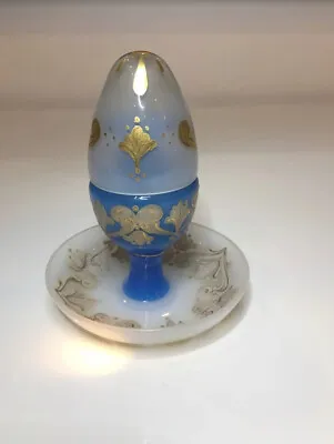 Buy Antique Gilt Enamel Glass Candle Holder/Chamber-stick / Diffuser German 1860s • 135£