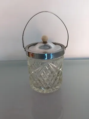 Buy Vintage Cut Glass Ice Bucket Jar With Lid. • 15£