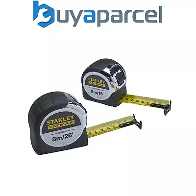 Buy Stanley FatMax Tape Measures 8m 26ft And 5m 16ft STA533891 STA533886 STA043041 • 29.91£