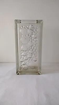 Buy Vintage Glass Brick Block Vase • 10£