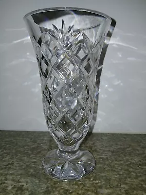 Buy Vintage Lead Crystal Footed Vase 7 In • 17.24£