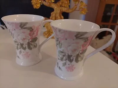Buy A Pair Of Beautiful Laura Ashley Floral Fine Bone China Tea Cups • 15£