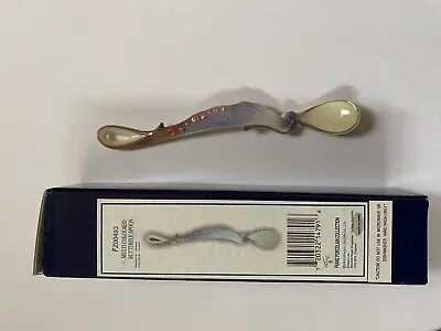 Buy Franz Porcelain Spoon - Multi Coloured Butterfly FZ00493 - Boxed • 7.90£