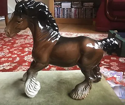 Buy Vintage Large Beswick Cantering Shire Cart Horse • 13.49£