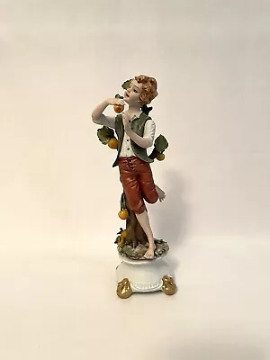 Buy Capodimonte Porcelain Figurine Of A Boy Holding An Apple • 10£