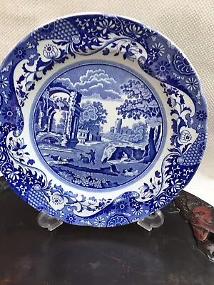 Buy Vintage Blue & White Transfer Printed China  Dinner Plate Spode Italian • 38£