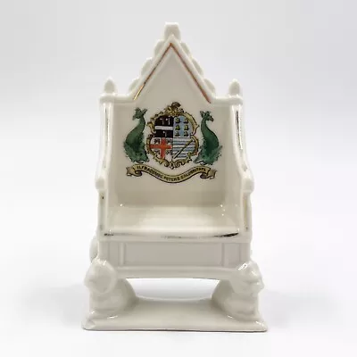 Buy Vintage Gemma Crested China Model Of Coronation Chair- Ilfracombe Crest • 2.90£