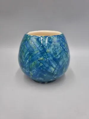 Buy A Vintage Studio Pottery Squat Bulb Vase By Geneve Keramos. • 25£
