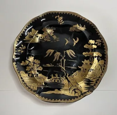 Buy Booths Willow Pattern In Gold And Black & Vintage Chinese Floral Plate • 0.99£