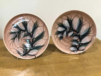 Buy Avingham Pottery Pink Decorative Plates. Two Plates In Good Condition. • 15£