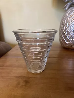 Buy Vintage Clear Reverse Cone Glass Vase • 25£