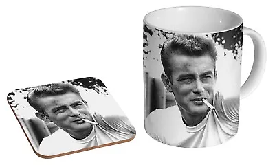 Buy James Dean Cool BW - Coffee / Tea Mug And Coaster Gift Set • 9.99£