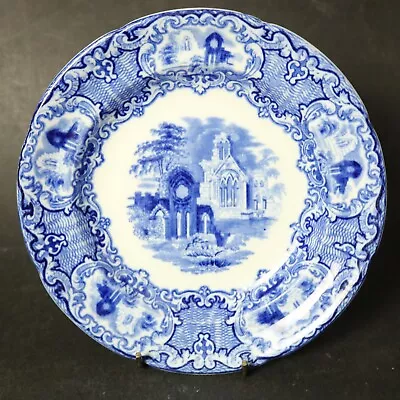 Buy George Jones Blue & White Abbey Plate 7¼  Antique Impressed Crescent China - A/F • 8£