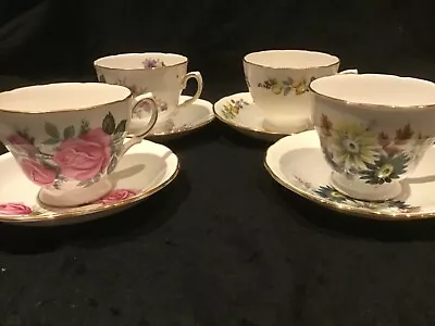 Buy Royal Vale / Bone China Flower Tea Cup & Saucers • 15£