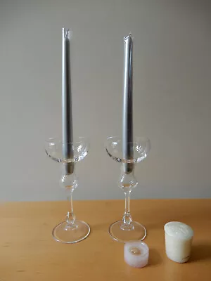 Buy Multifunctional Crystal Clear Footed Candle Holder, Candlestick, Votive, Floatin • 11£