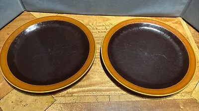 Buy 2 Hornsea Bronte Dinner Plates Large 10 Inch 26cm Brown Vintage Retro • 9.90£