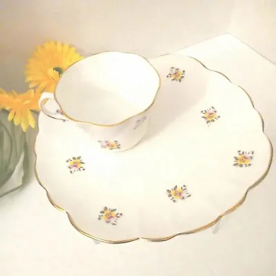 Buy Vintage Rosina SET OF 2 Fine China Tea Cup~Pastry Plate Combo Set Pansies • 16.99£