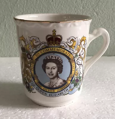 Buy Vintage Weatherby Hanley Falcon Ware Mug To Commemorate Queen Elizabeth's Silver • 2.50£