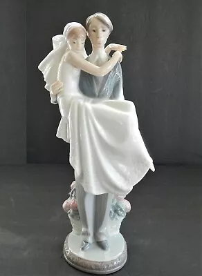 Buy Great Lladro Signed Wedding Figurine Titled OVER THE THRESHOLD, No. 5282, MINT • 75.60£