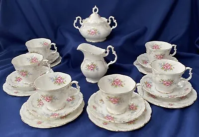 Buy 1960s Royal Albert Tranquillity 20 Piece Tea Set With  Lidded Sugar Bowl • 59.99£
