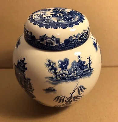 Buy Vintage Royal Cauldon Blue And White Ginger Jar “willow” Made For Twinings - Vgc • 8£