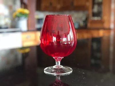 Buy Vintage Oversized Brandy Glass - Red • 15£