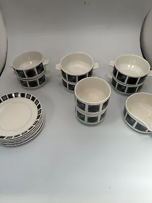 Buy Midwinter Fine Table Ware 7 Saucers, 6 Handled Bowls, 1 Jug & 2 Pots Small #LH • 9.99£