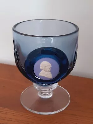 Buy Wedgewood Art Glass Goblet Blue Jasperware George Stubbs Goblet • 18£
