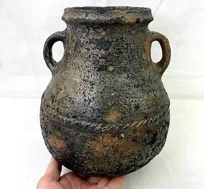 Buy 19th Century Turkish Pottery Vessel Islamic Terra Cotta Jug Olive Oil Or Yoghurt • 118.40£