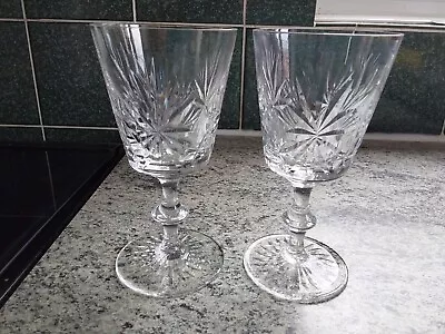 Buy Edinburgh Crystal Star Of Edinburgh 2 Wine Glasses/goblets 6.5 Inch (Seconds) • 29.99£