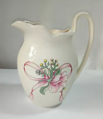 Buy Vintage James Kent England 'House Style' Water Pitcher Jug.Pink Flowers & Bows • 9.23£