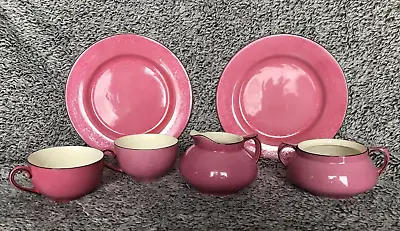 Buy Crown Ducal Ware England Vintage Ceramic Teacups, Saucers, Creamer Sugar RARE • 94.61£