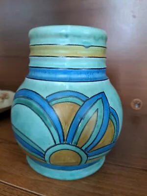 Buy A Funky Art Deco Roskyl Pottery Blue Green Vase Or Jug • 12.50£