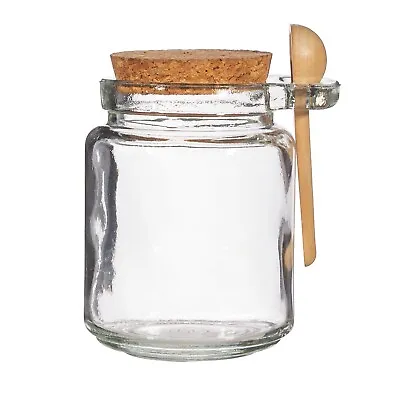 Buy Glass Jar With Cork Lid And Spoon - Small • 9.99£