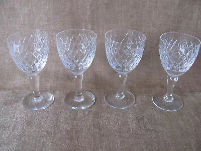 Buy Crystal 'coventry' Claret Wine Glasses X 4 Royal Brierley Signed On Base • 65£
