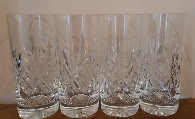 Buy Brand New Never Been Used Set Of 4 Cut Crystal Highball Tumbler Heavy Glasses • 50£