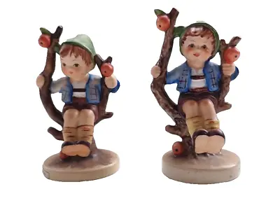 Buy Pair Of Hummel Apple Tree Boy Goebel Figurines 142/3 Exquisite • 14.99£
