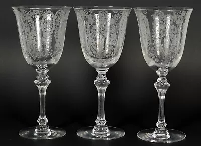 Buy TIFFIN June Night Set Of 3 Wine Water Goblets Glasses 7 3/4  • 43.29£