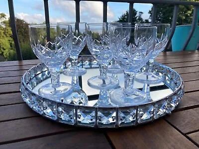 Buy 6 Vintage Stuart Crystal CARLINGFORD Wine Water Glass  4.5   H X 2 5/8  D • 65£