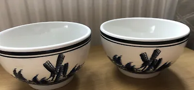 Buy Pair Of Delftware Dishes, Bowls With Windmills • 4£