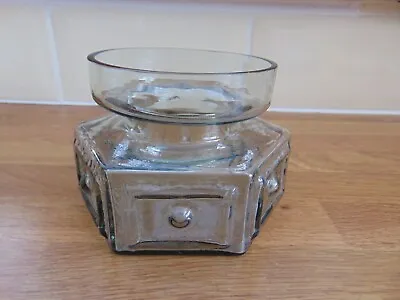 Buy Vintage Dartington Glass Panel / Spot Vase By Frank Thrower - Midnight Grey • 10£