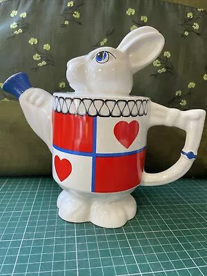 Buy Cool Vintage Retro Wade Pottery White Rabbit Teapot ~ Alice In Wonderland C.1980 • 15£