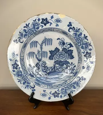 Buy 18th Century Blue & White English Delftware Charger, London Or Bristol - 31cm • 140£