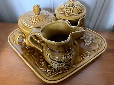 Buy Vintage Royal Worcester Crown Ware 4 Piece Tea Set Tableware • 34.95£