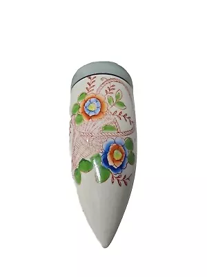 Buy Vintage Japanese  Wall Pocket Vase Hand Painted Lusterware Floral • 27.47£