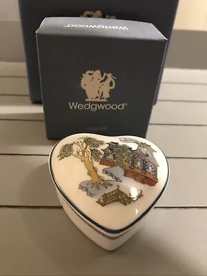 Buy 5) Wedgwood Bone China Heart Shaped Trinket Pot With Lid’ Chinese Legend’ • 7.50£