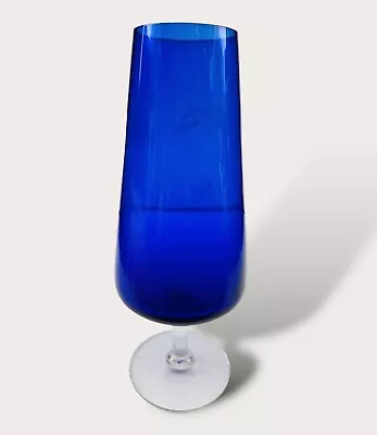 Buy Vintage Blue Vase Art Glass Scandinavian Style Mid Century Modern Swedish Nordic • 18£